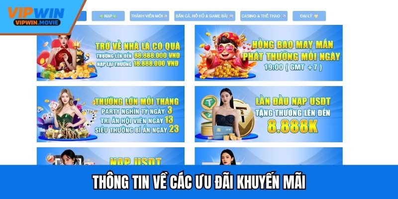 Thông tin chi tiết liên quan đến các ưu đãi khuyến mãi